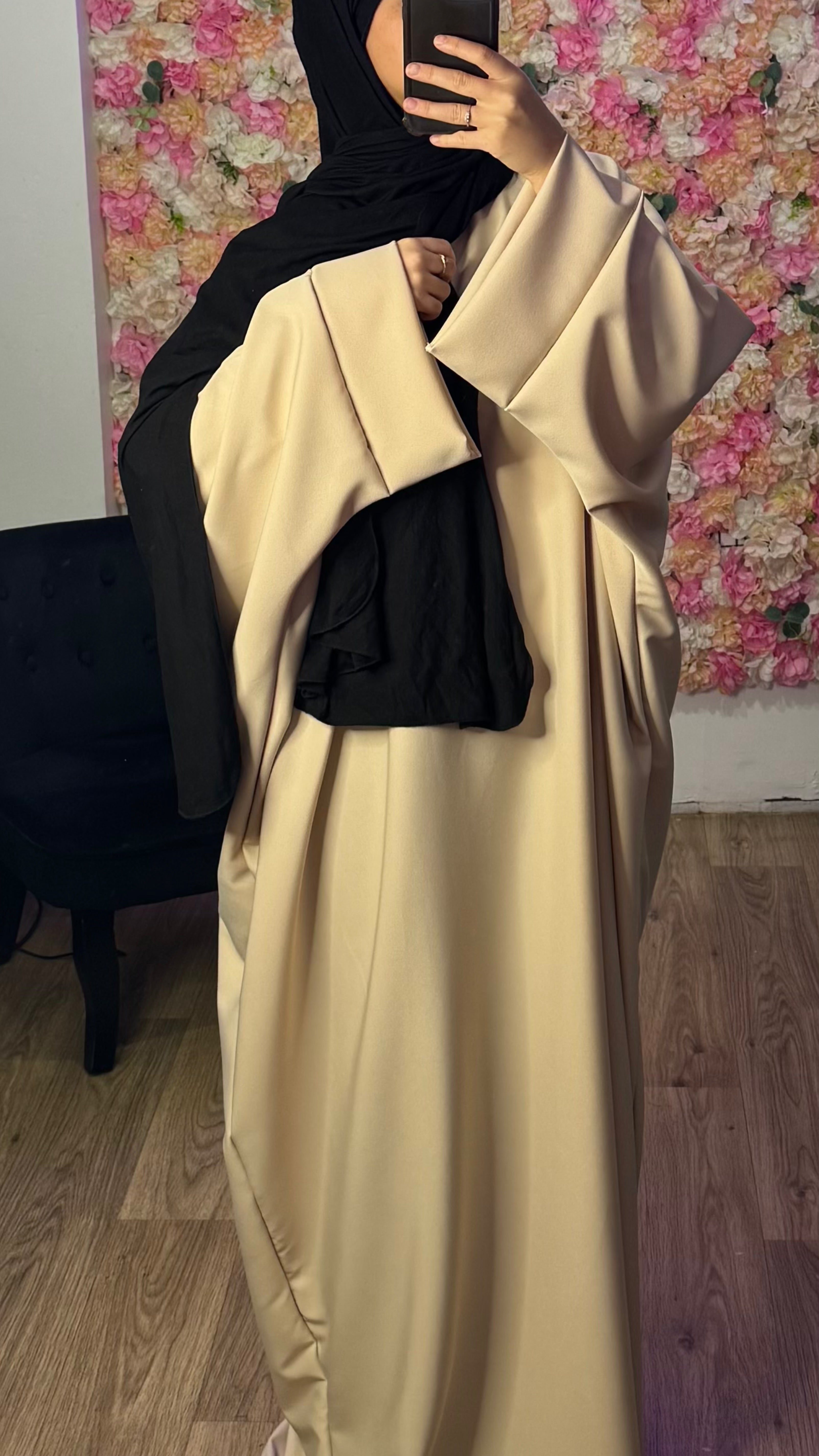 Abaya papillon manche évasée