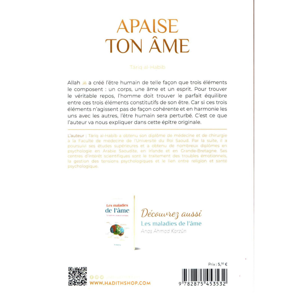 Apaise Ton Âme, De Tariq Al-Habib