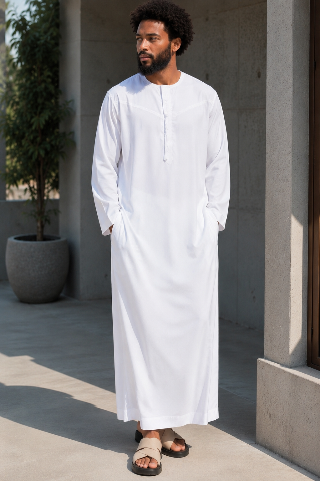 Qamis émirati blanc homme