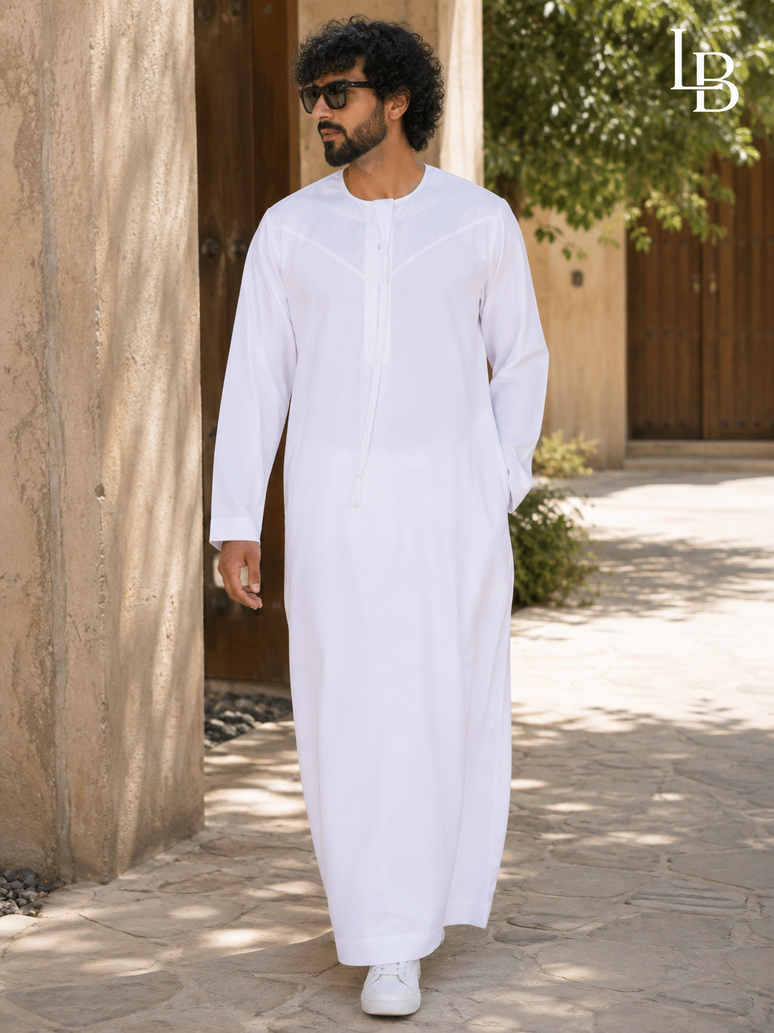 Qamis émirati blanc homme
