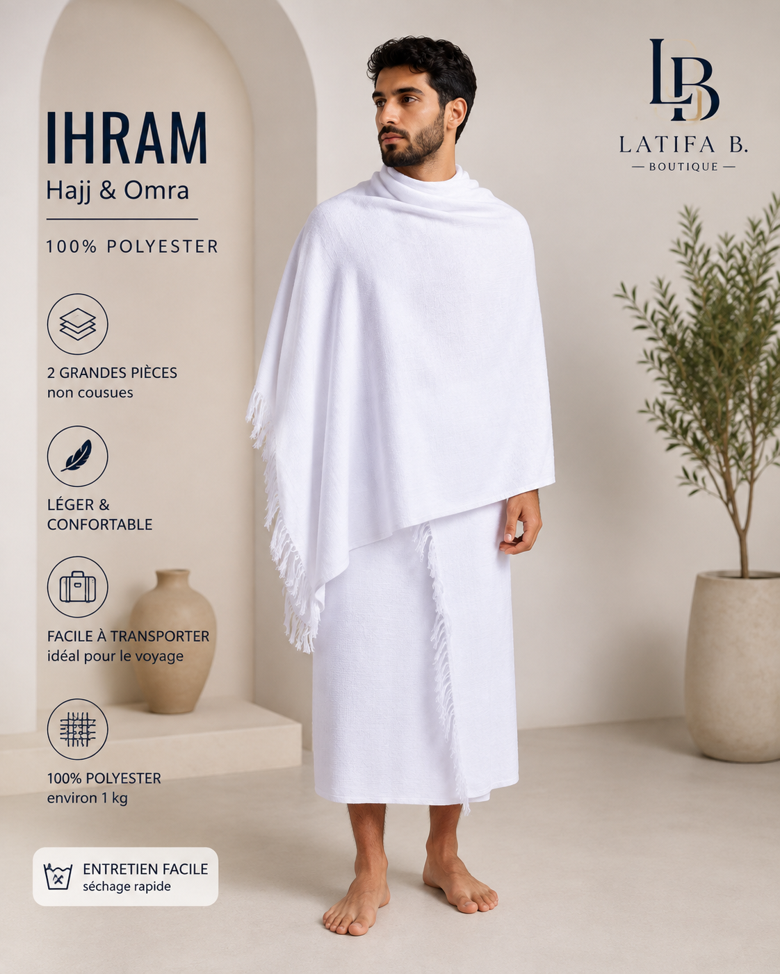Ihram en coton – Hajj & Omra