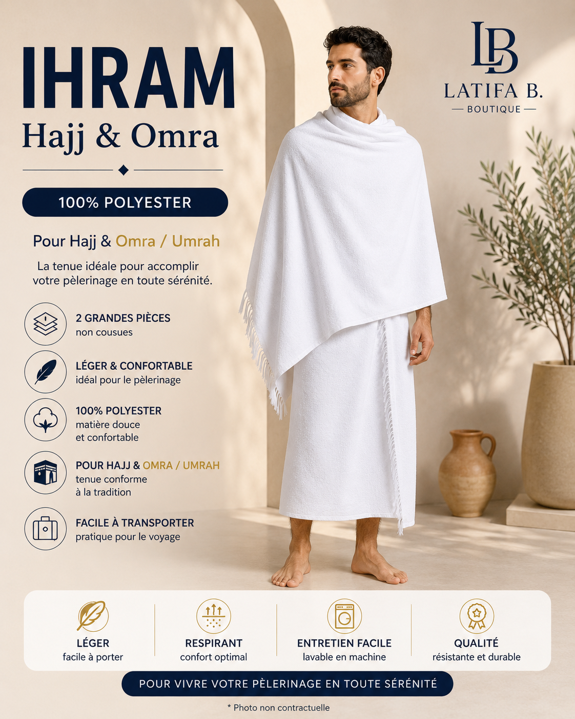 Ihram en polyester – Hajj & Omra